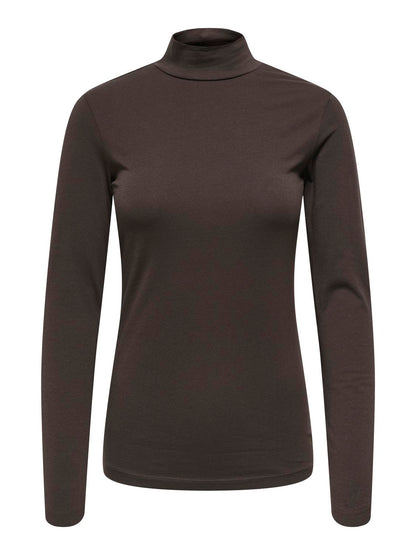 Jdyava New Turtleneck Top Jrs Noos Mørkebrun