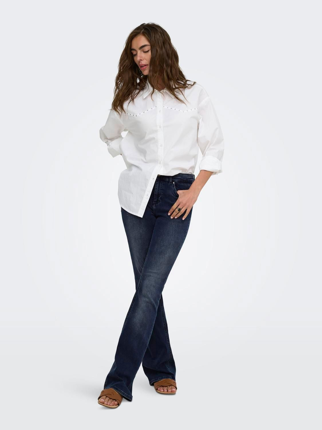 Onlblush Mid Flared Dnm Rea409 Noos Sort