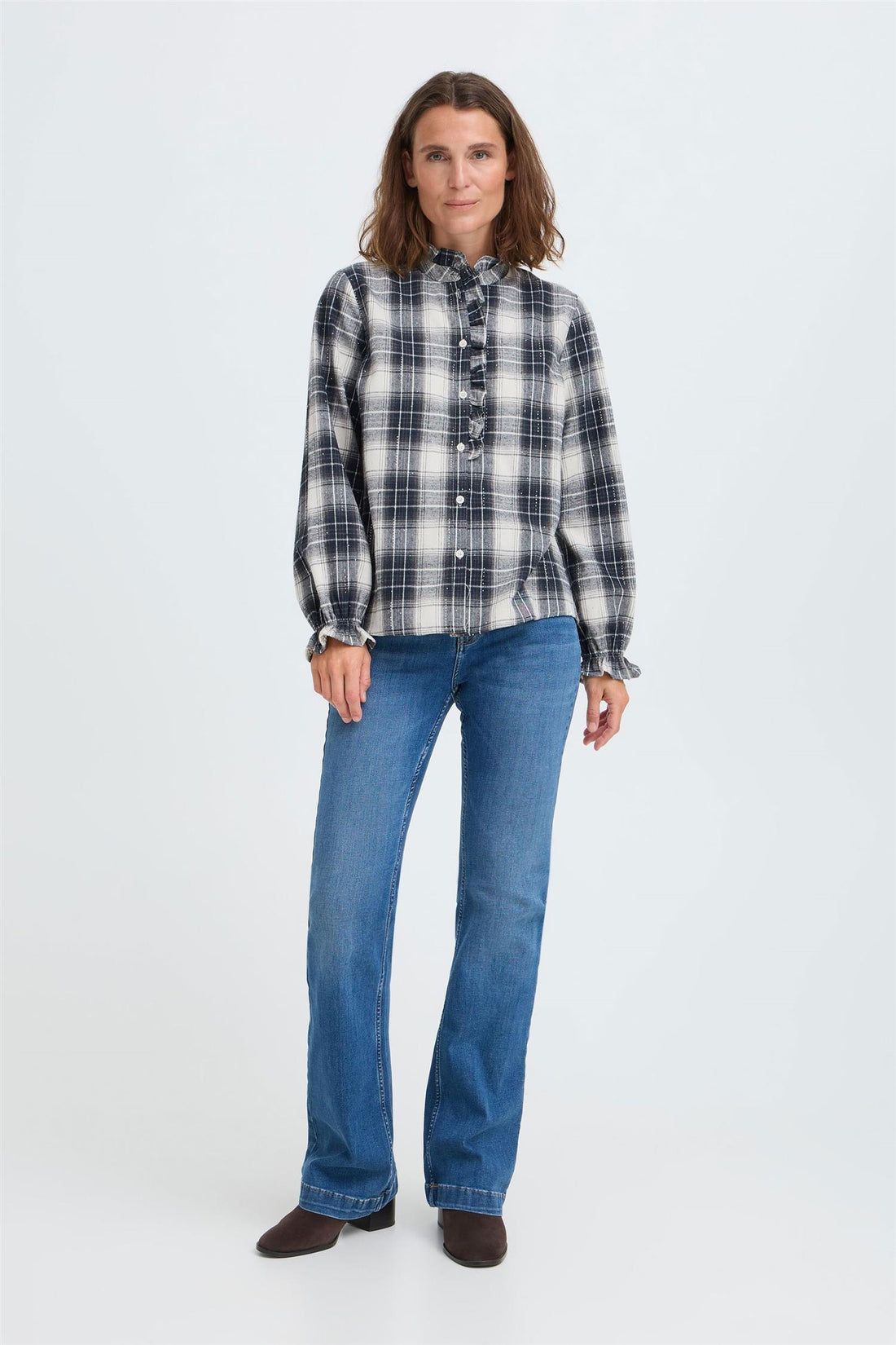 Pzkamma Ls Frill Shirt Flerfarget