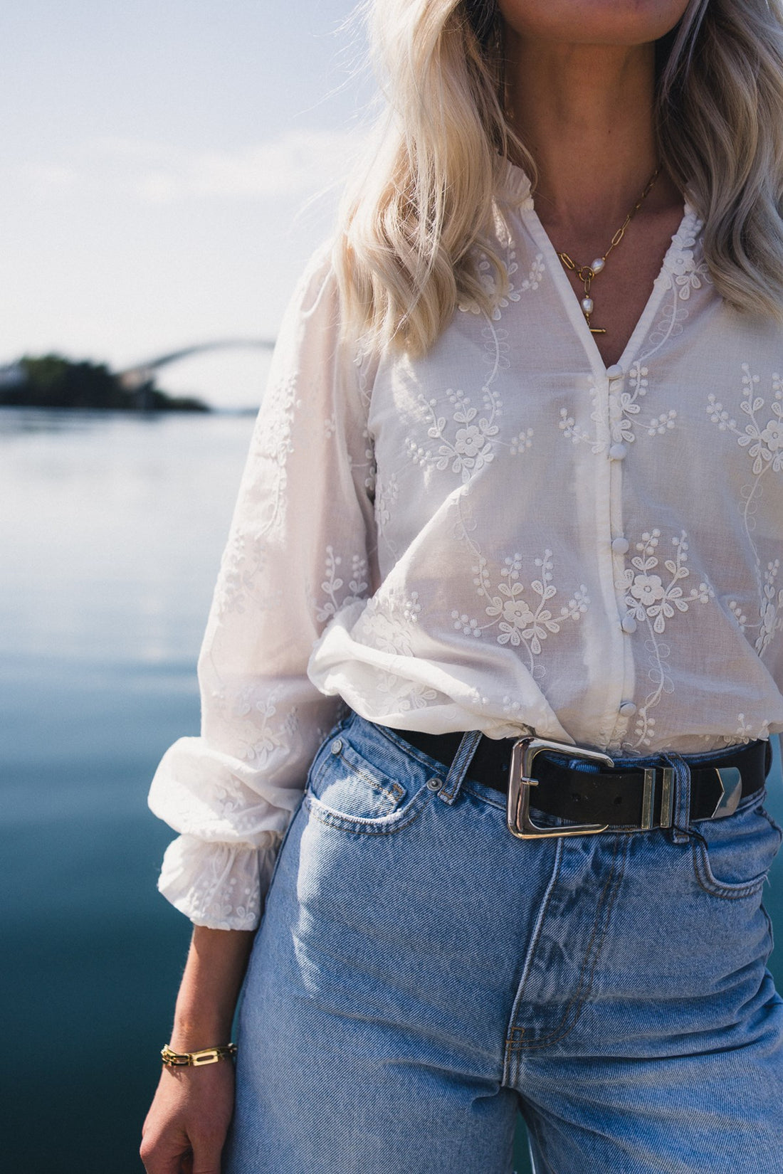 Rauscamilla Shirt Emb Hvit