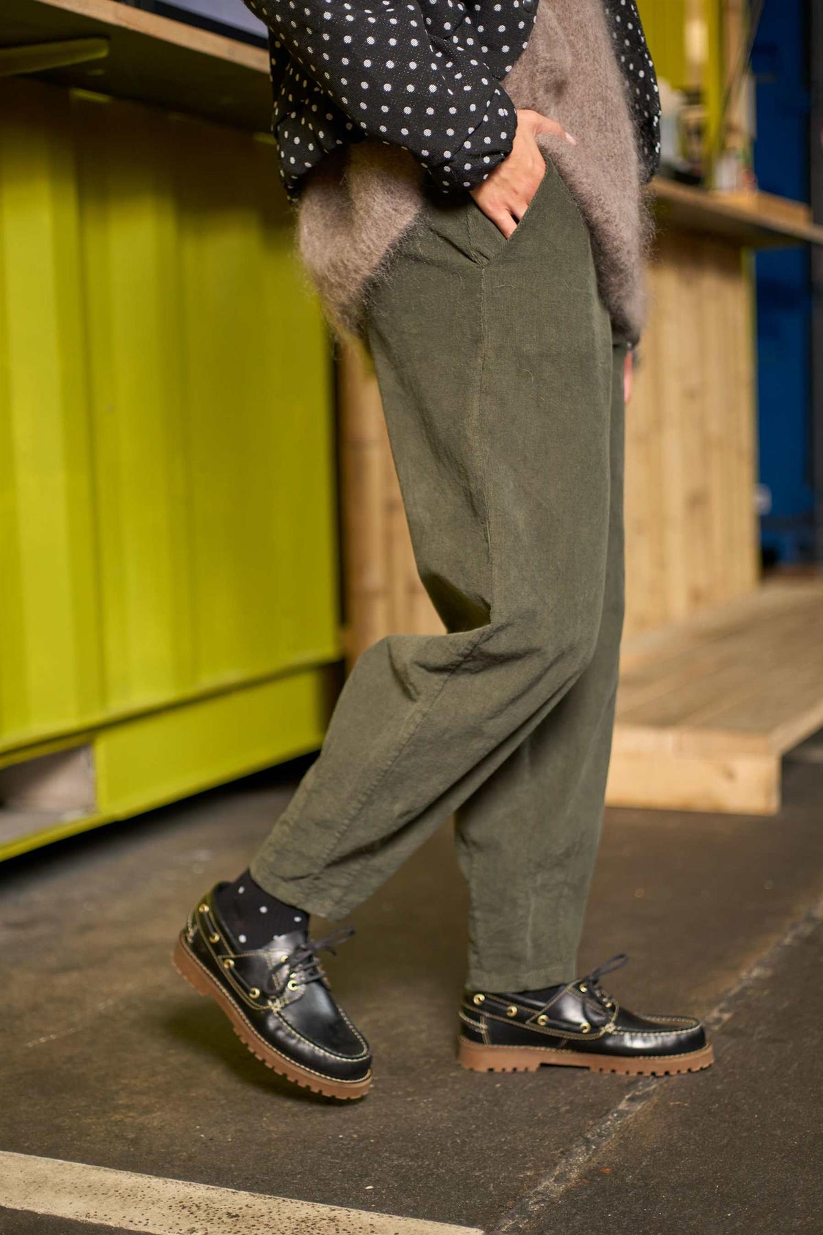 BCMEMPHIS BARREL PANT Grønn