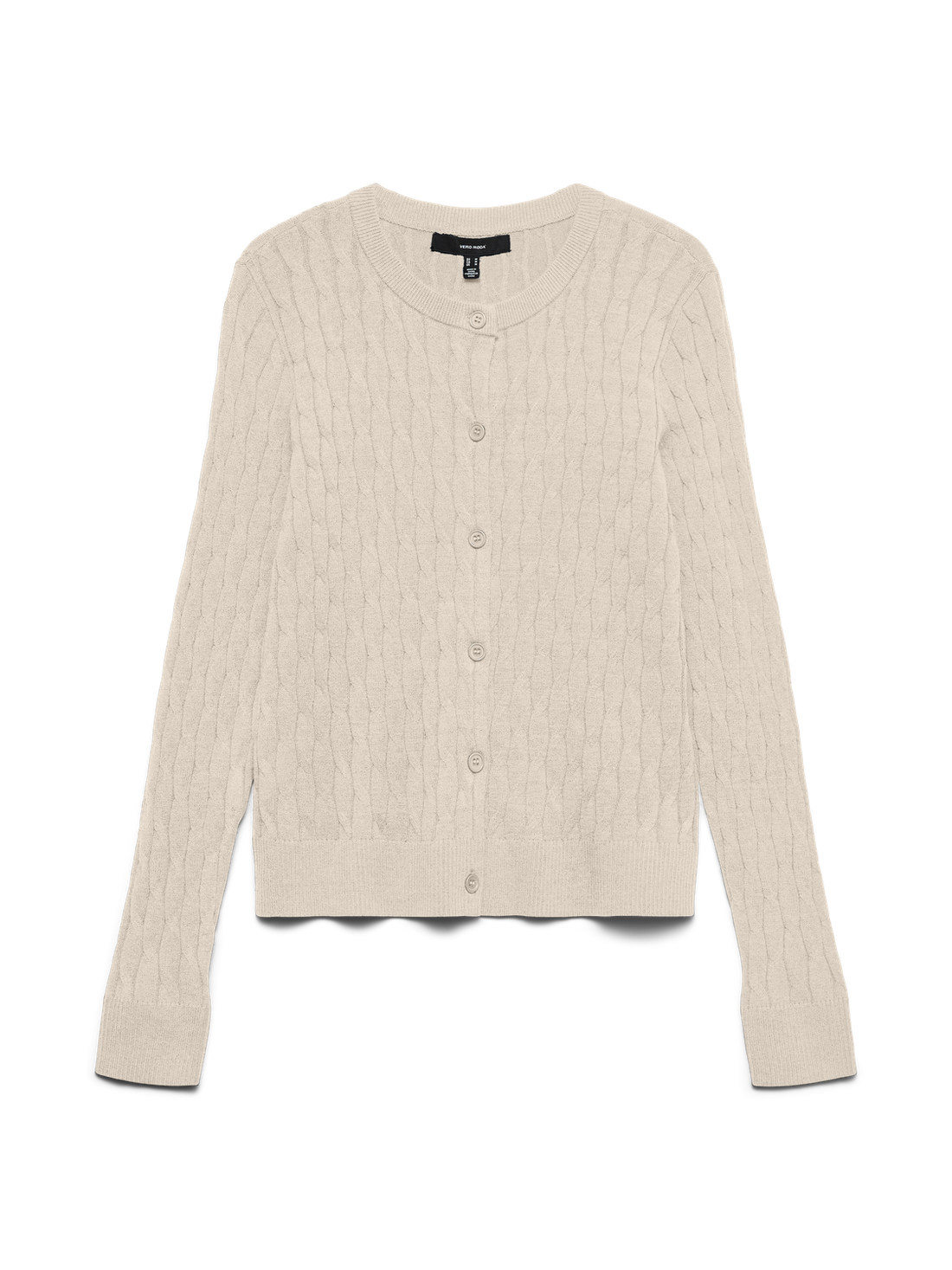 Vmfantastic Ls O-Neck Cable Cardigan Grå