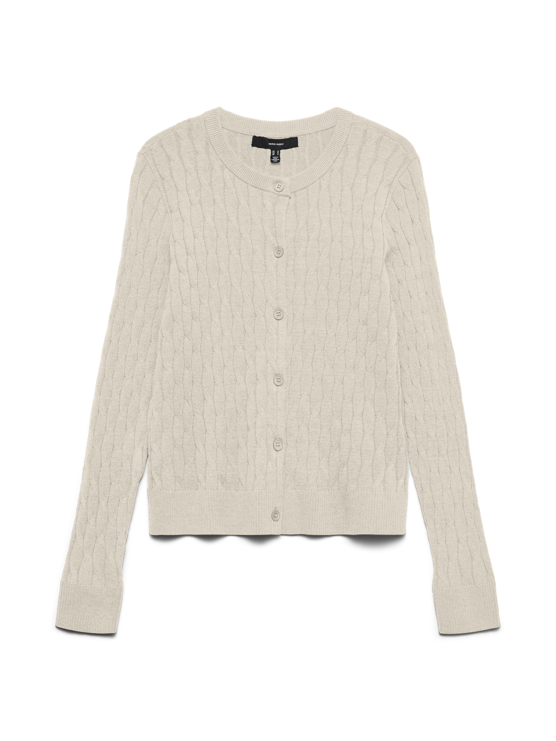 Vmfantastic Ls O-Neck Cable Cardigan Grå
