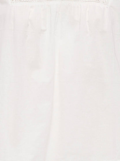 Onlidris Ls Frill Tape Top Noos Wvn Hvit