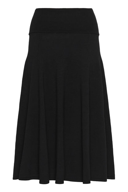 Crvillea Knit Skirt Pitch Black