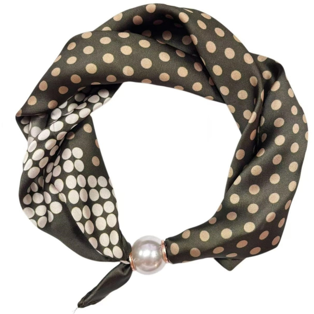 SCARF SMALL DOTS&amp;PEARL Grønn
