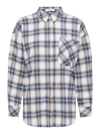 Jdymauve L/s Check Loose Shirt Wvn Hvit