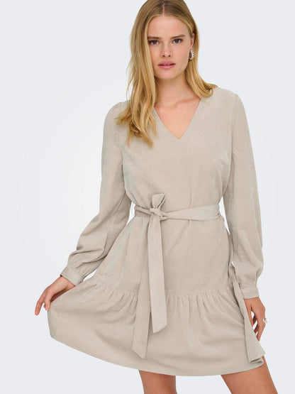 Onlmarike Life L/s Cord Belt Dress Pnt Brun