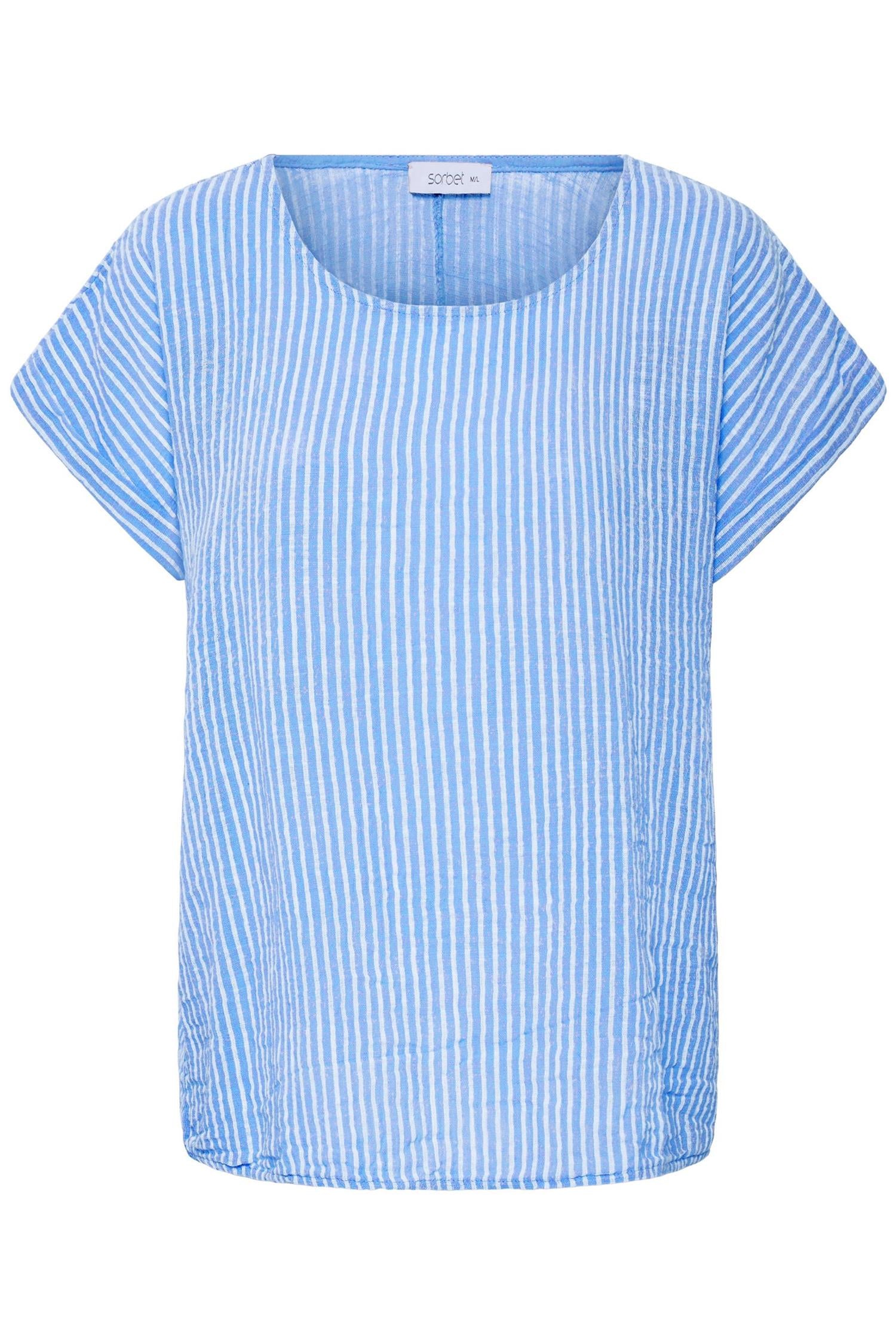 Sbxalexa Ss Stripe Tee Blå