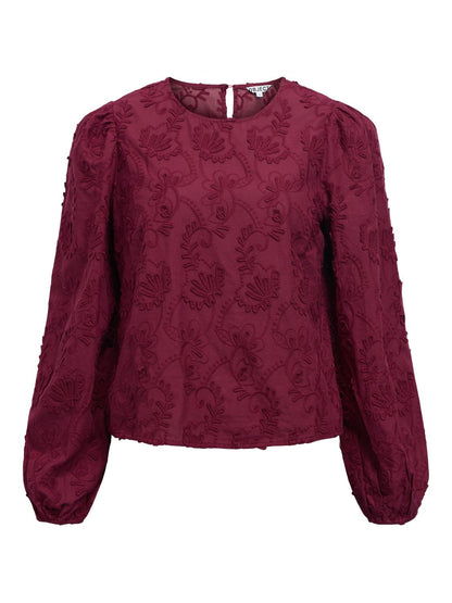 Objmya Re L/s Top Noos Burgunder