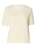 Slfhelen 2/4 Knit O-Neck Lys Beige