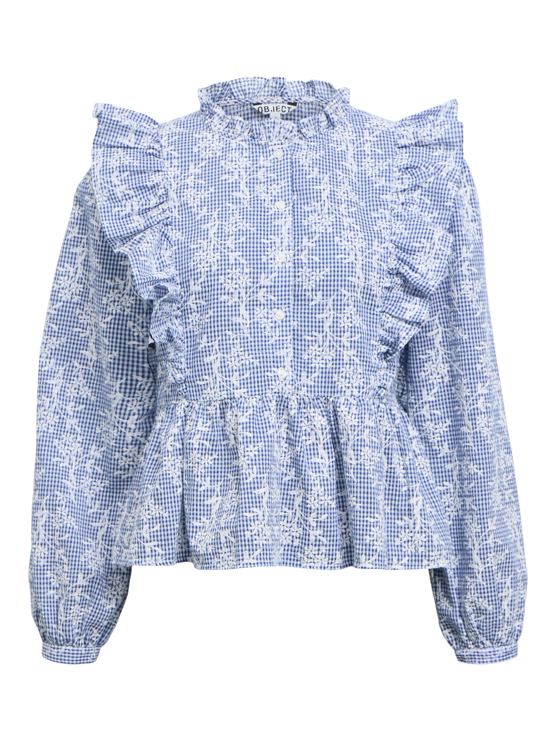 Objciara L/s Re Frill Top 143 Blå