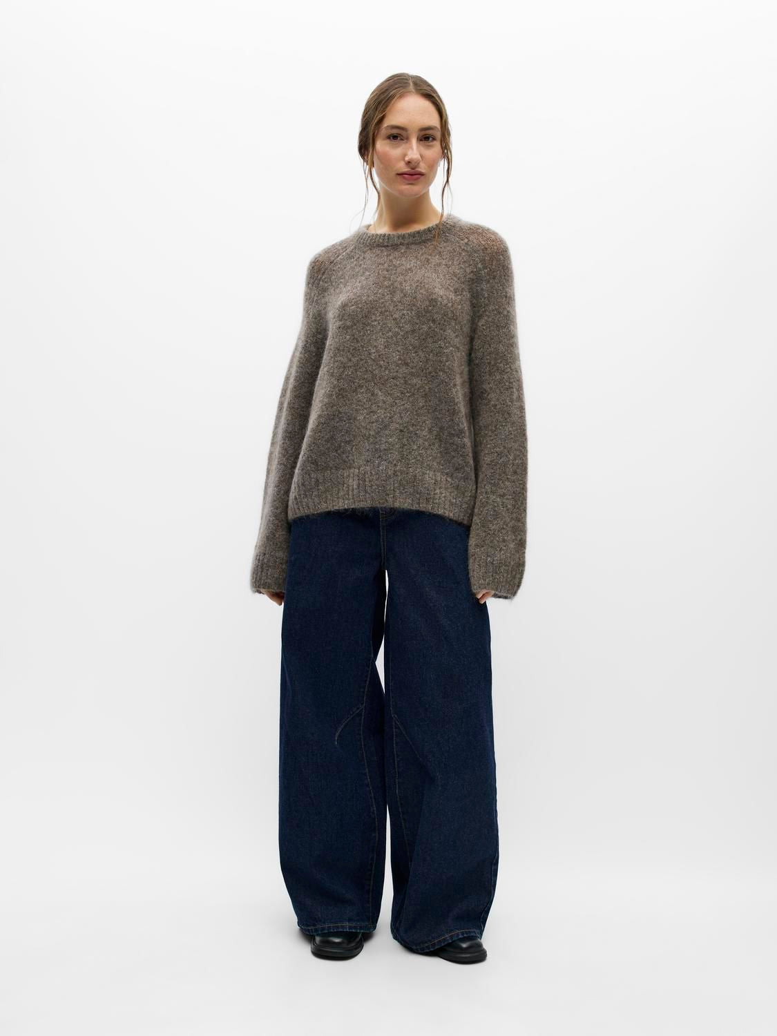 Objnete Yo L/s Lo Knit Pullover 147 Grå