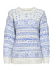 Onlxmas Nordic Ls O-Neck Knt Hvit