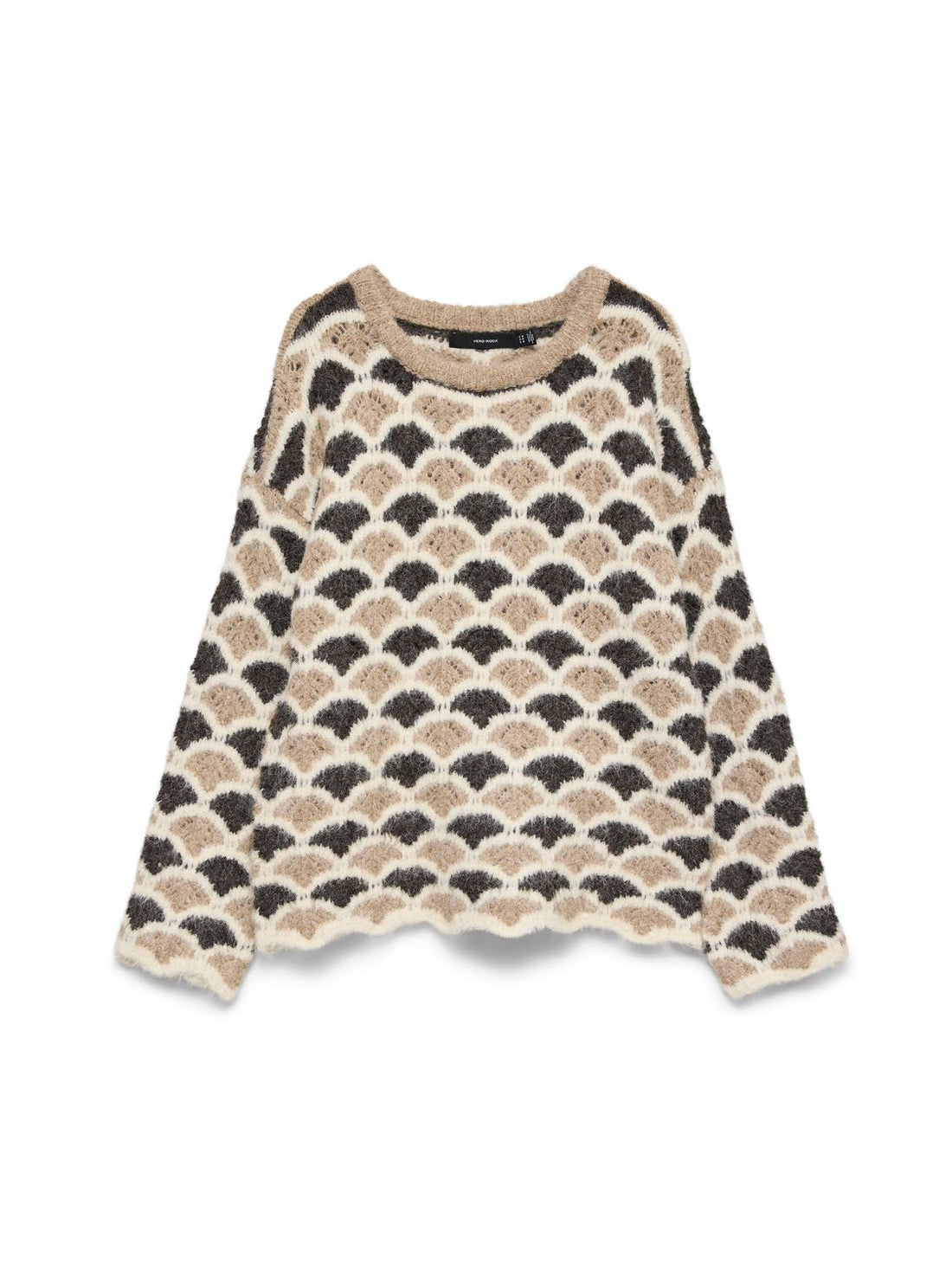 Vmannabelle Ls O-Neck Pullover Boo Beige