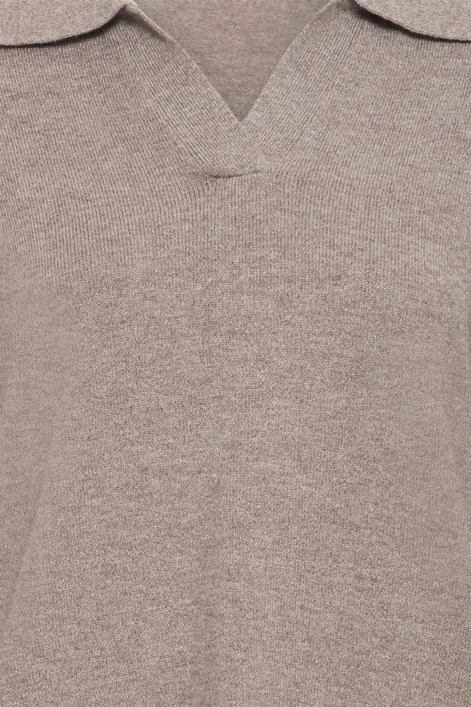 Pzsteffi Open Polo Pullover Brun
