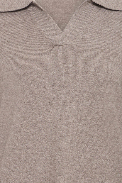 Pzsteffi Open Polo Pullover Brun