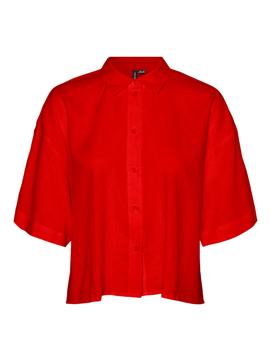 Vmlinn 2/4 Short Shirt Wvn Noos Rød