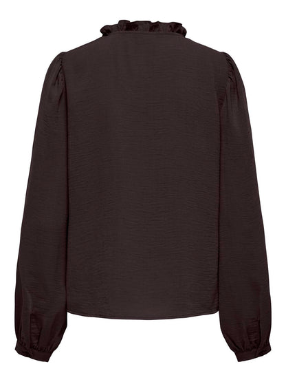 Jdyrachel Life L/s Pintuck Top Wvn Noos Brun