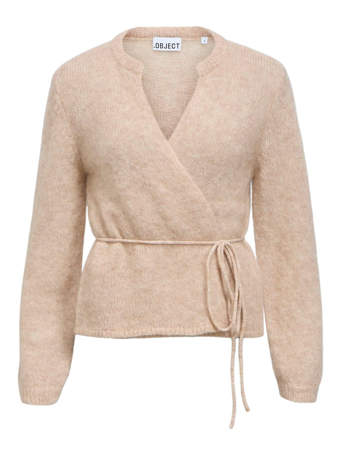 Objnete L/s Re Tie Cardigan Noos Beige