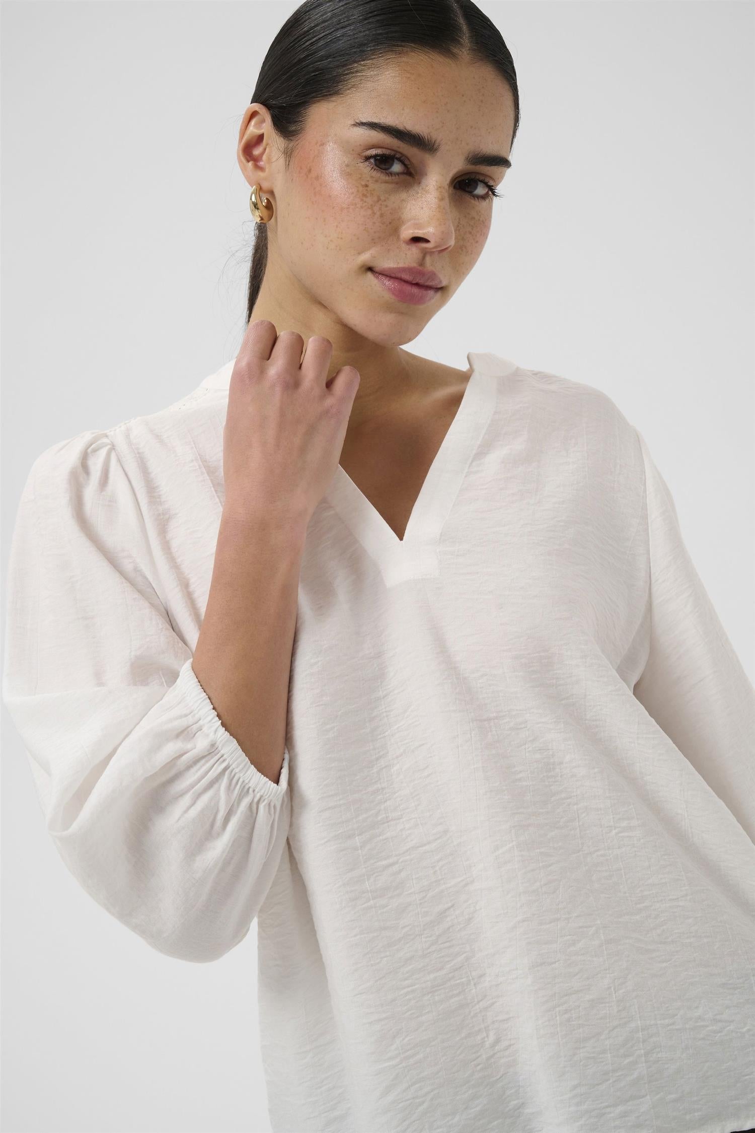 Kaalberta Blouse Hvit