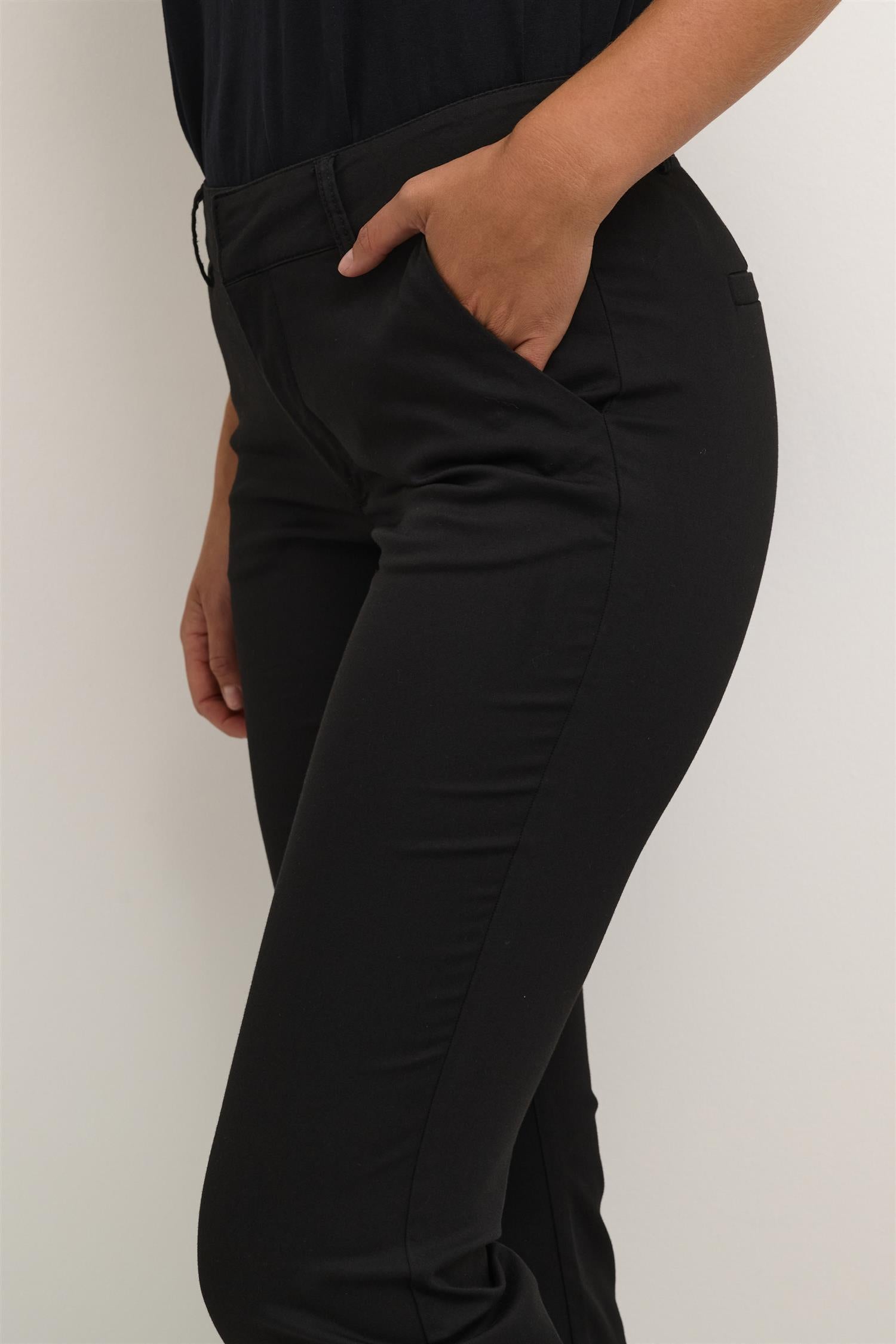 KAlea Flared Chino Pants Black Deep