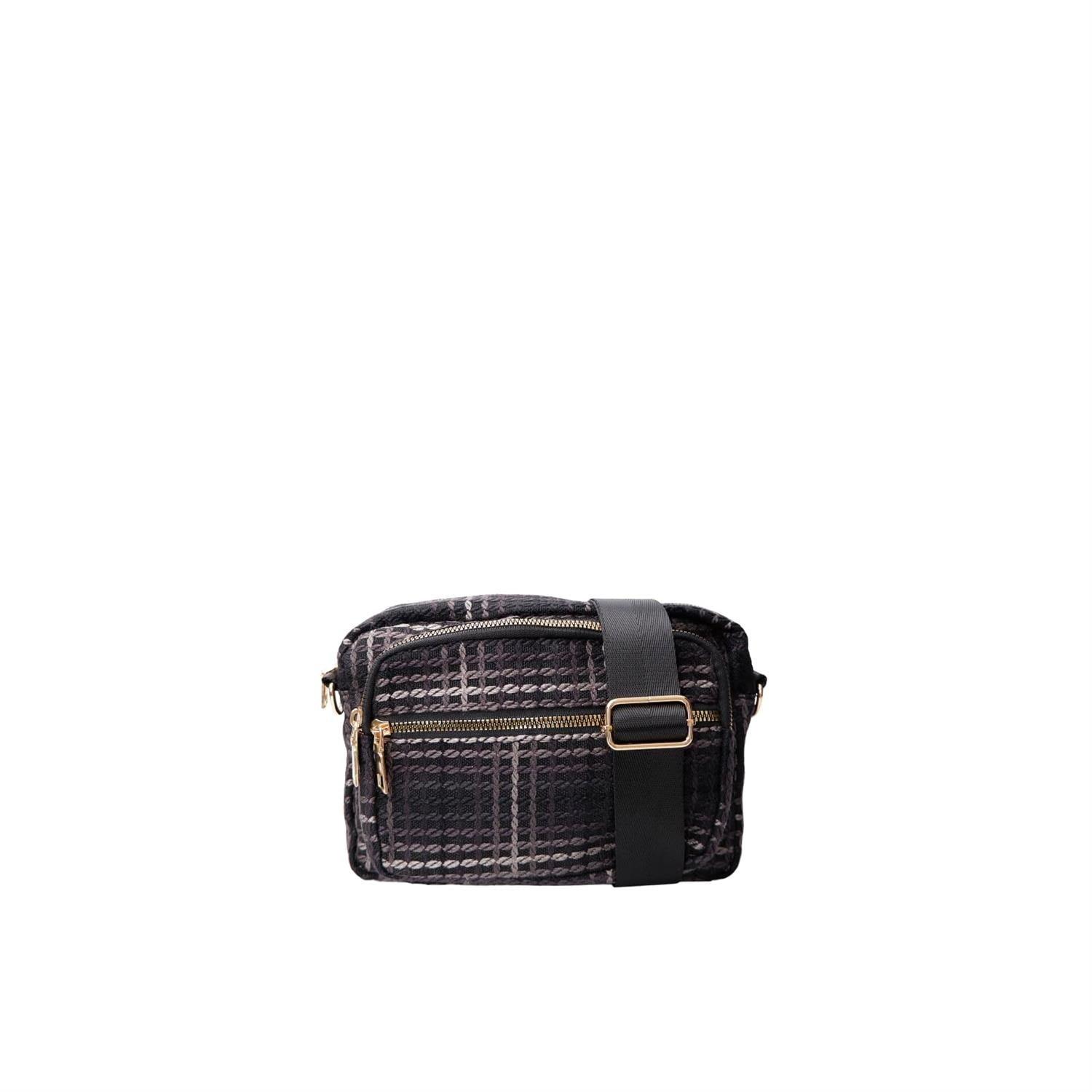 BCVANDA CHECK CROSSOVER BAG Svart