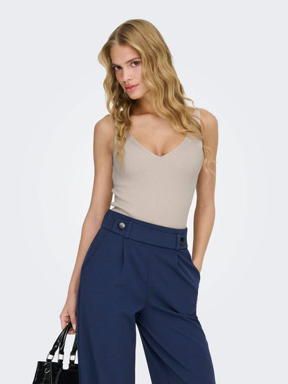 Jdynanna S/l Top Knt Noos Beige