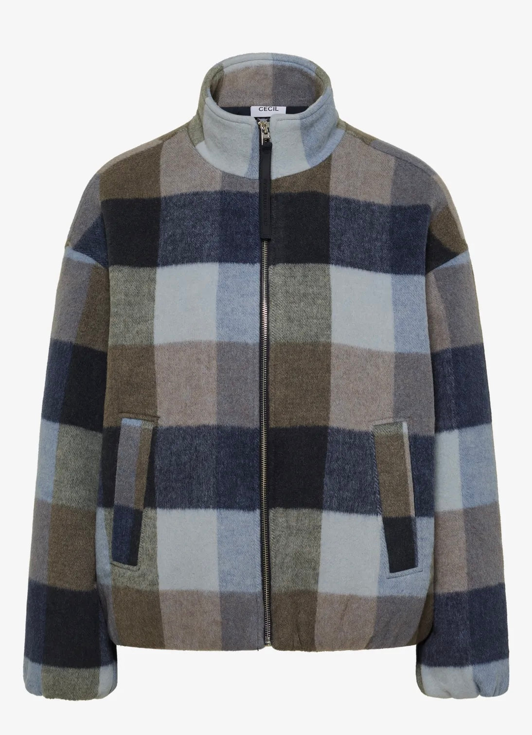 CHECK BLOUSON Blå