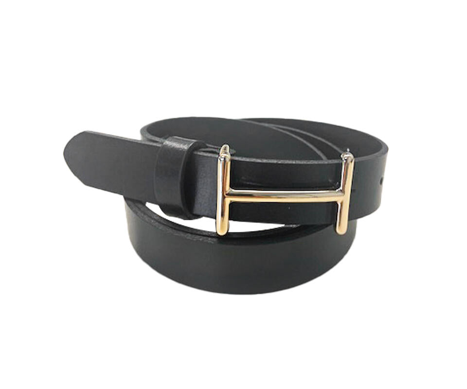 Belte klassisk "H" 2,5 cm Svart