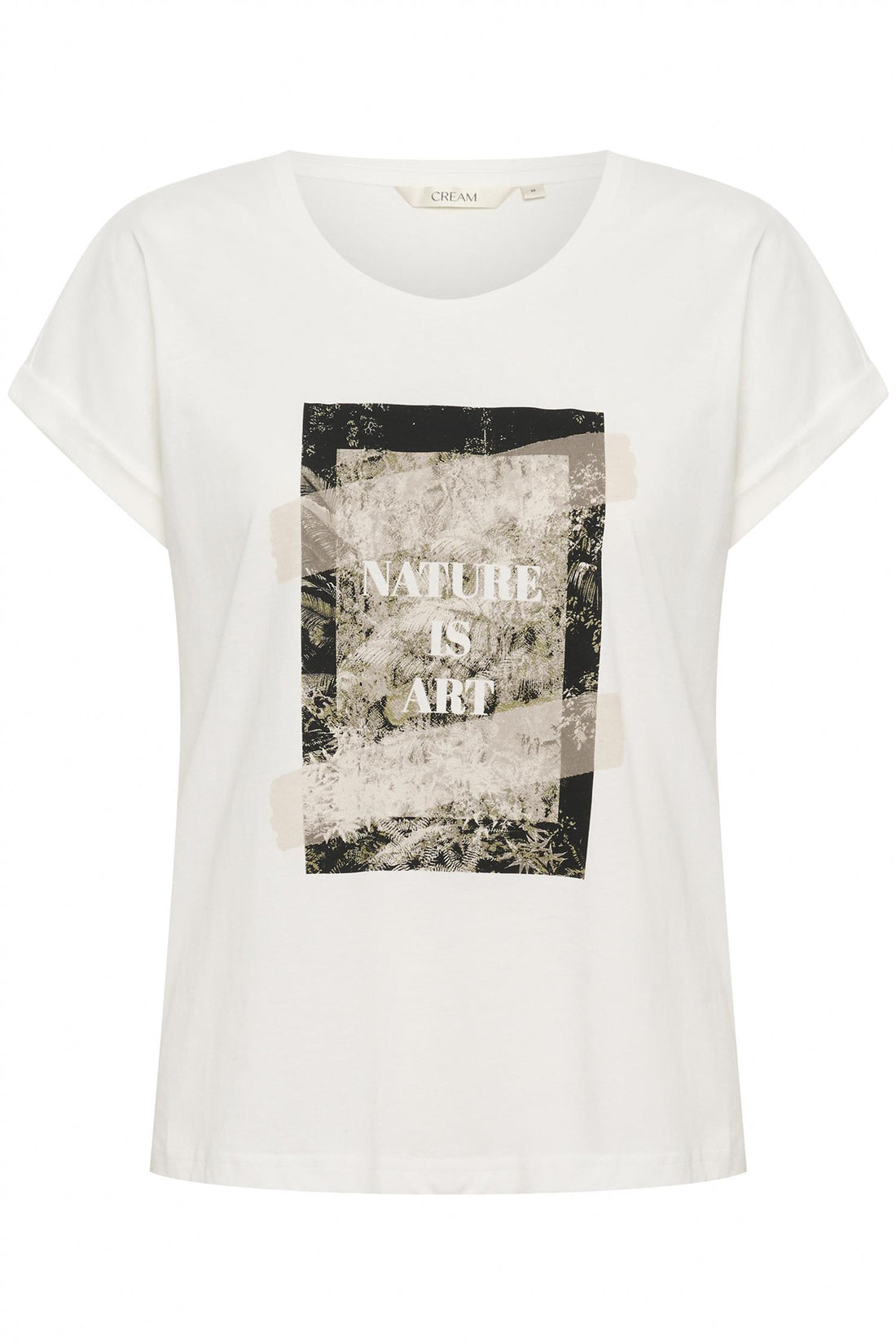 Crsita T-Shirt Green Beige Nature Is Art