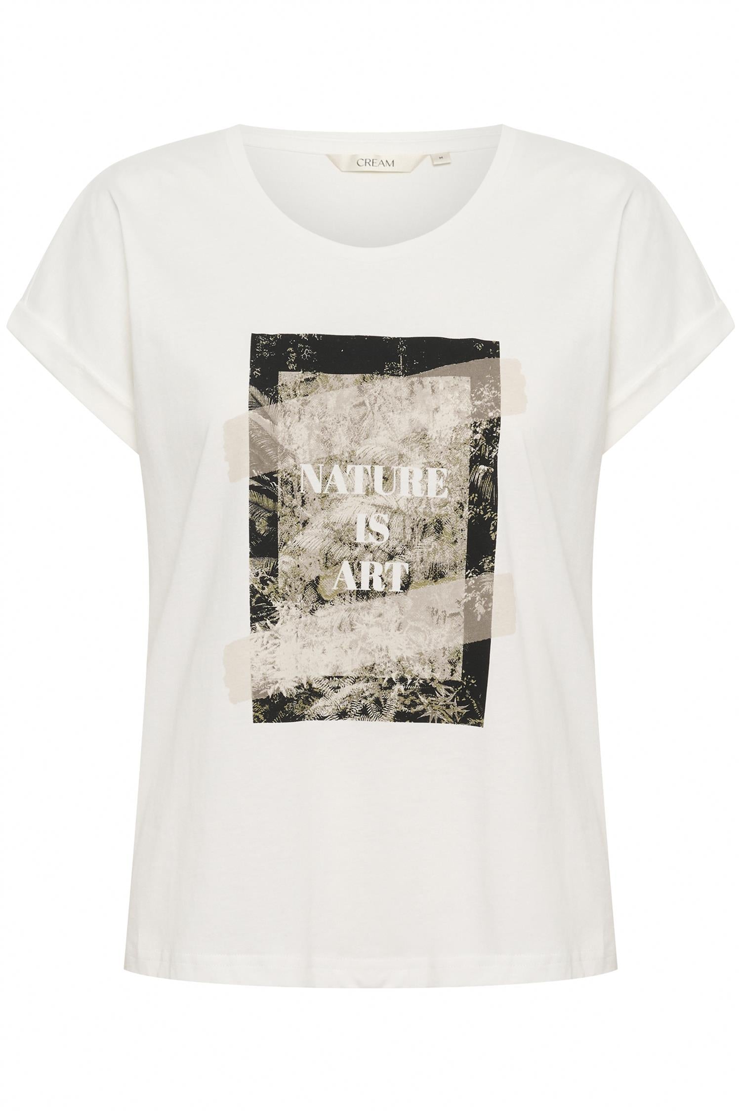 Crsita T-Shirt Green Beige Nature Is Art