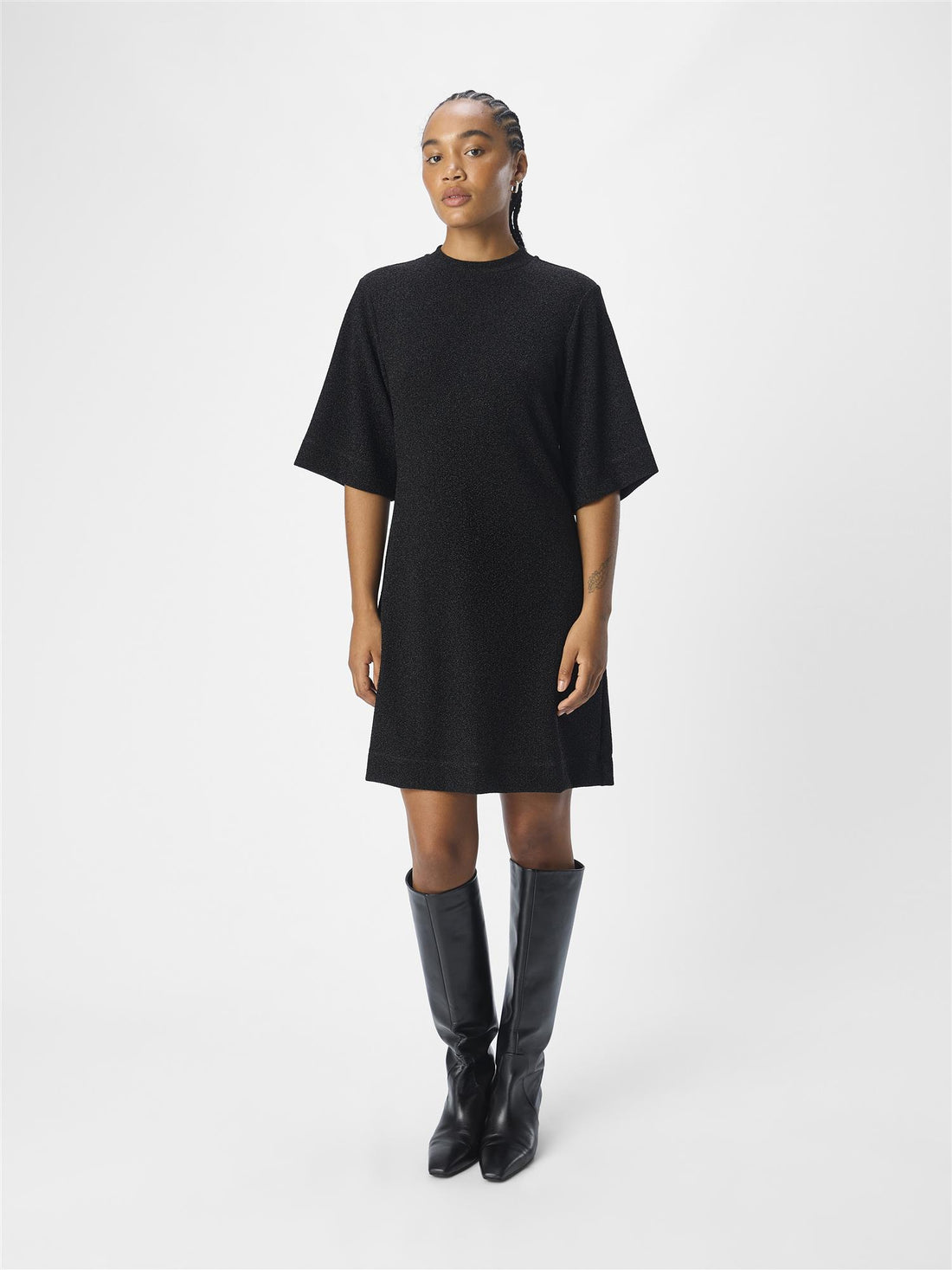 OBJEMINE LO 3/4 SHORT DRESS Svart