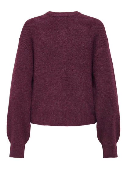 Jdylumi Life L/s Button Cardiga Knt Noos Burgunder