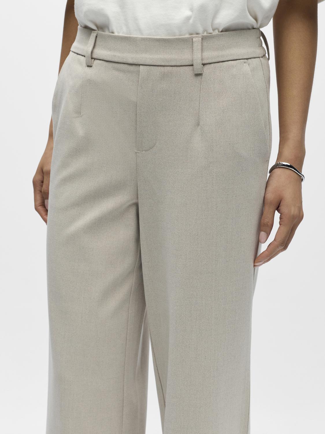 Objlisa Wide Pant Noos Beige