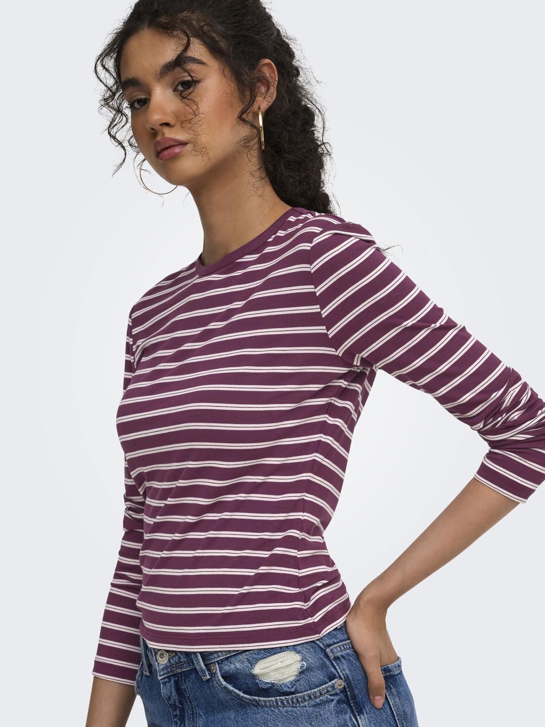 Onlnina L/s Aop Top Jrs Lilla