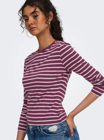 Onlnina L/s Aop Top Jrs Lilla