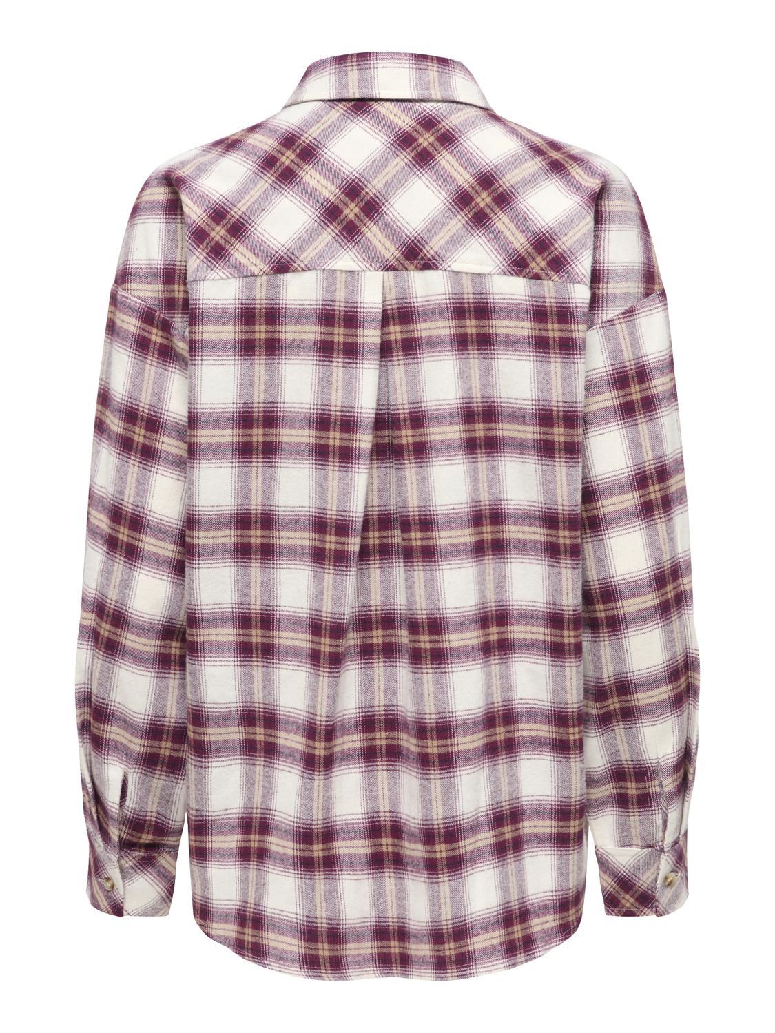 Jdymauve L/s Check Loose Shirt Wvn Hvit