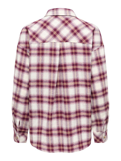 Jdymauve L/s Check Loose Shirt Wvn Hvit