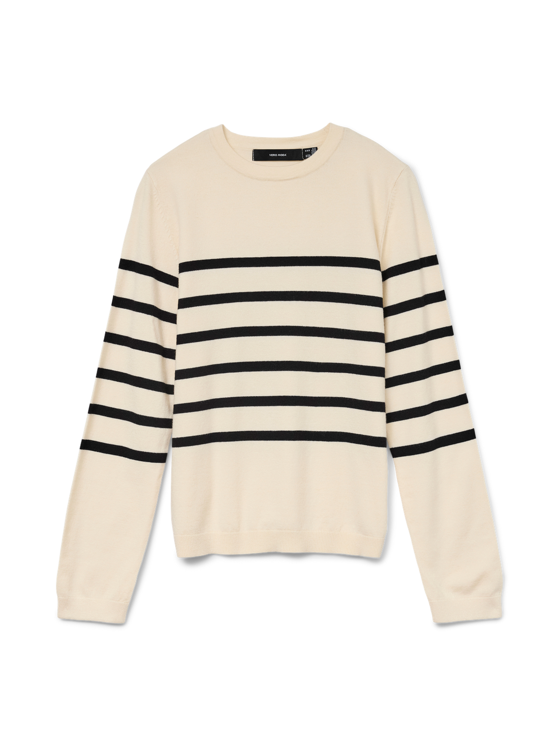 Vmsaba Plain Ls O-Neck Pullover Ga Noos Off-White