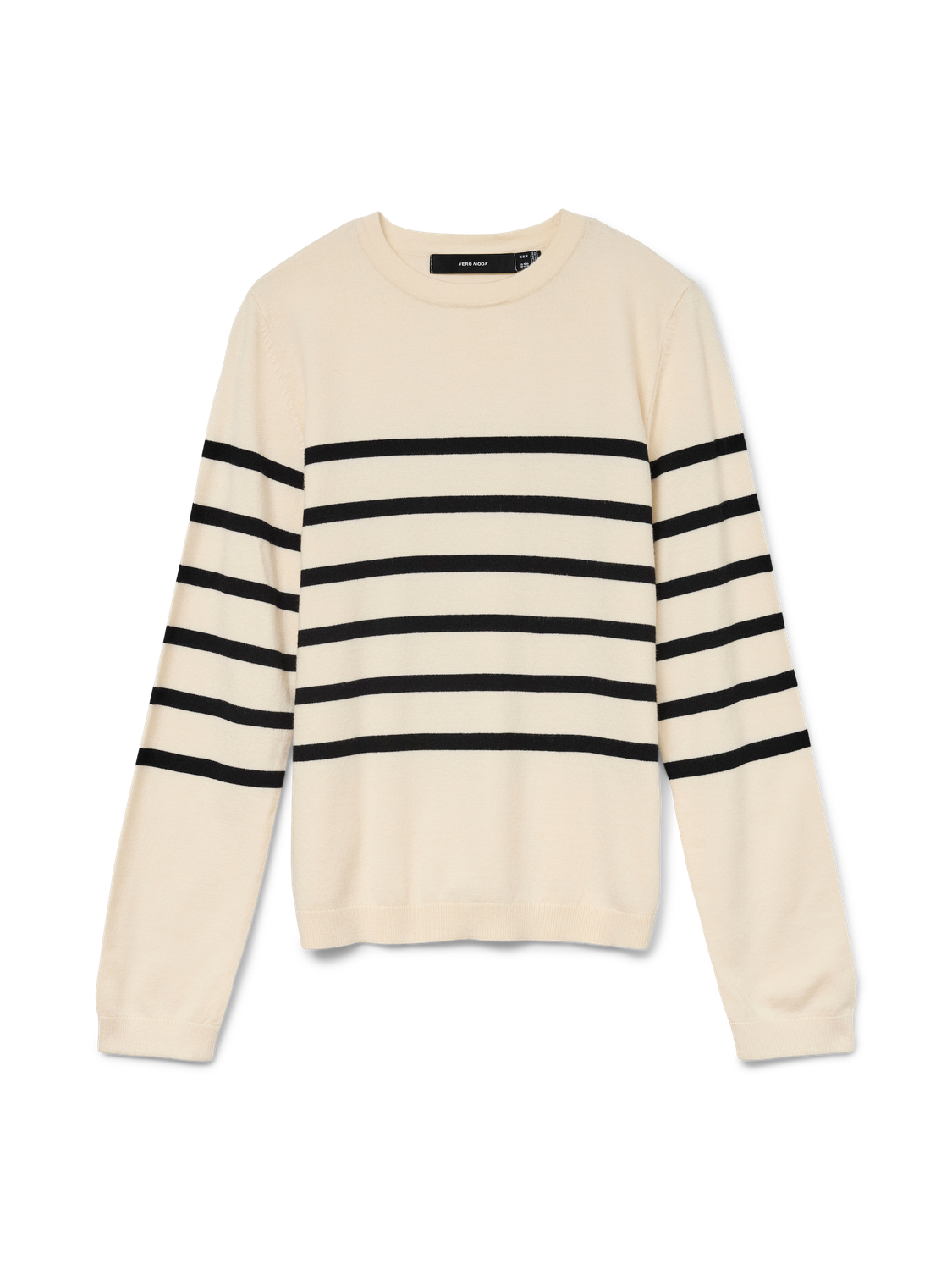 Vmsaba Plain Ls O-Neck Pullover Ga Noos Off-White