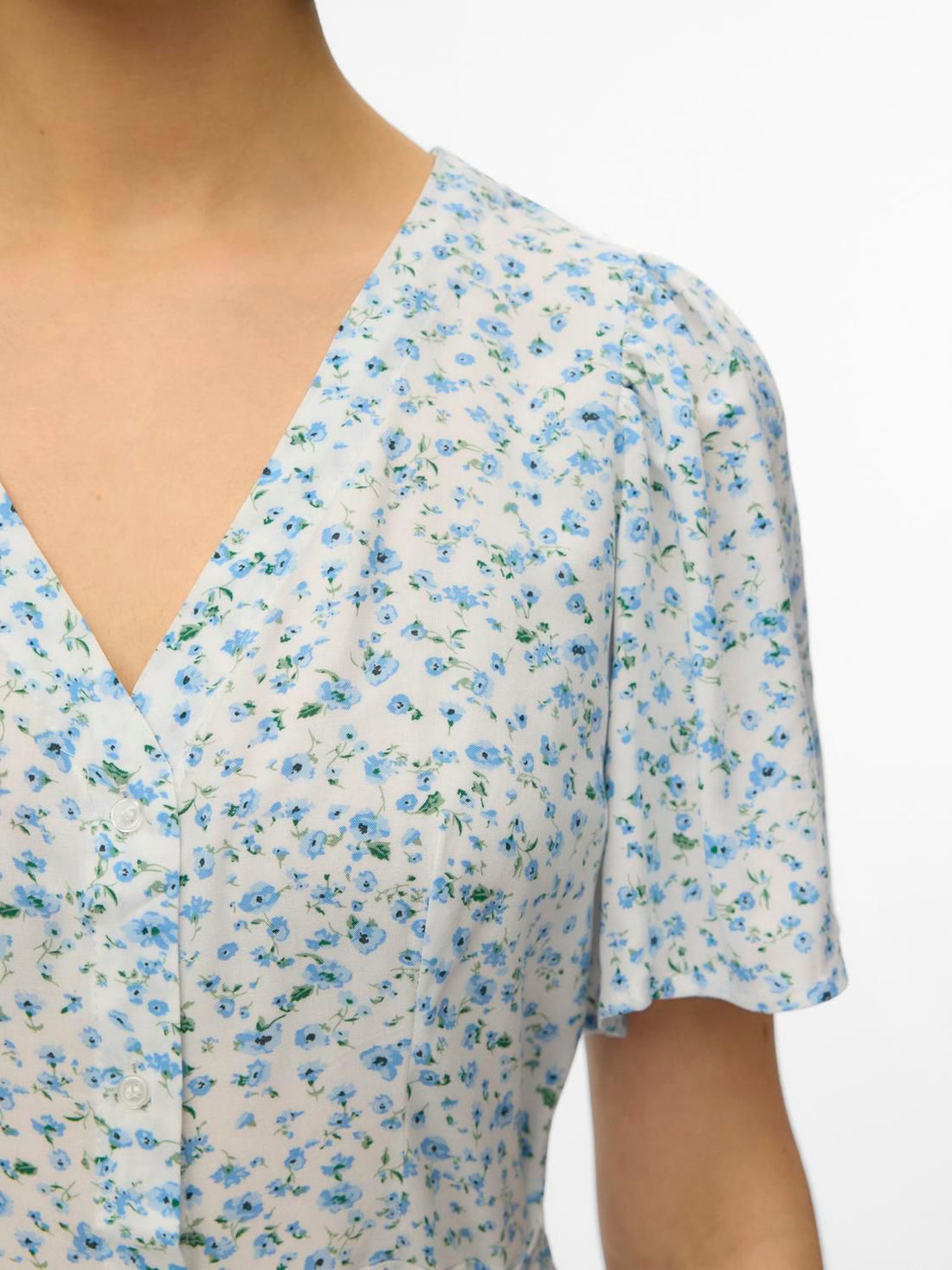 Vmalba Ss Short Dress Wvn Noos Blå