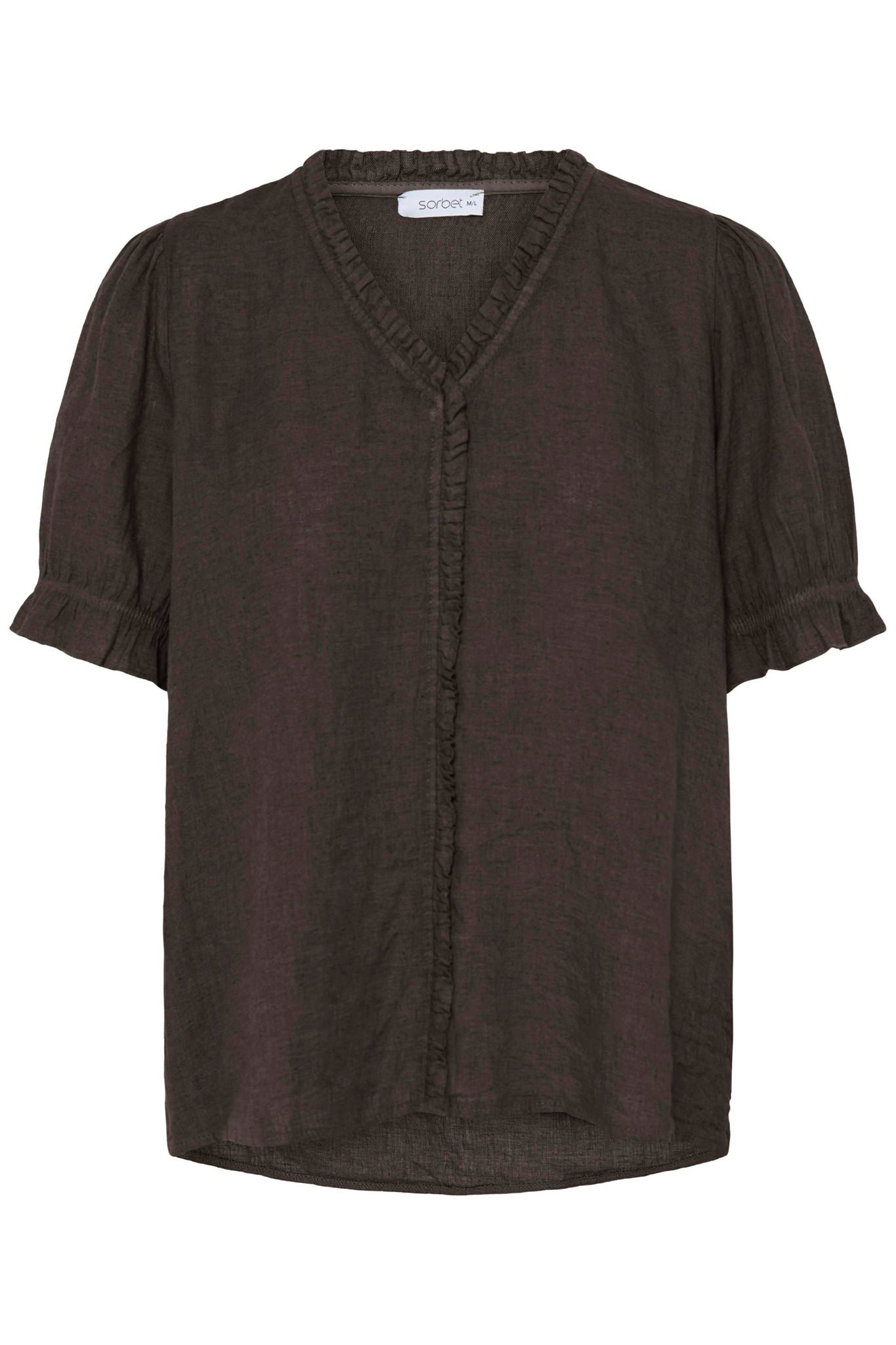 Sbfontanelle Ss Flounce Blouse Brun