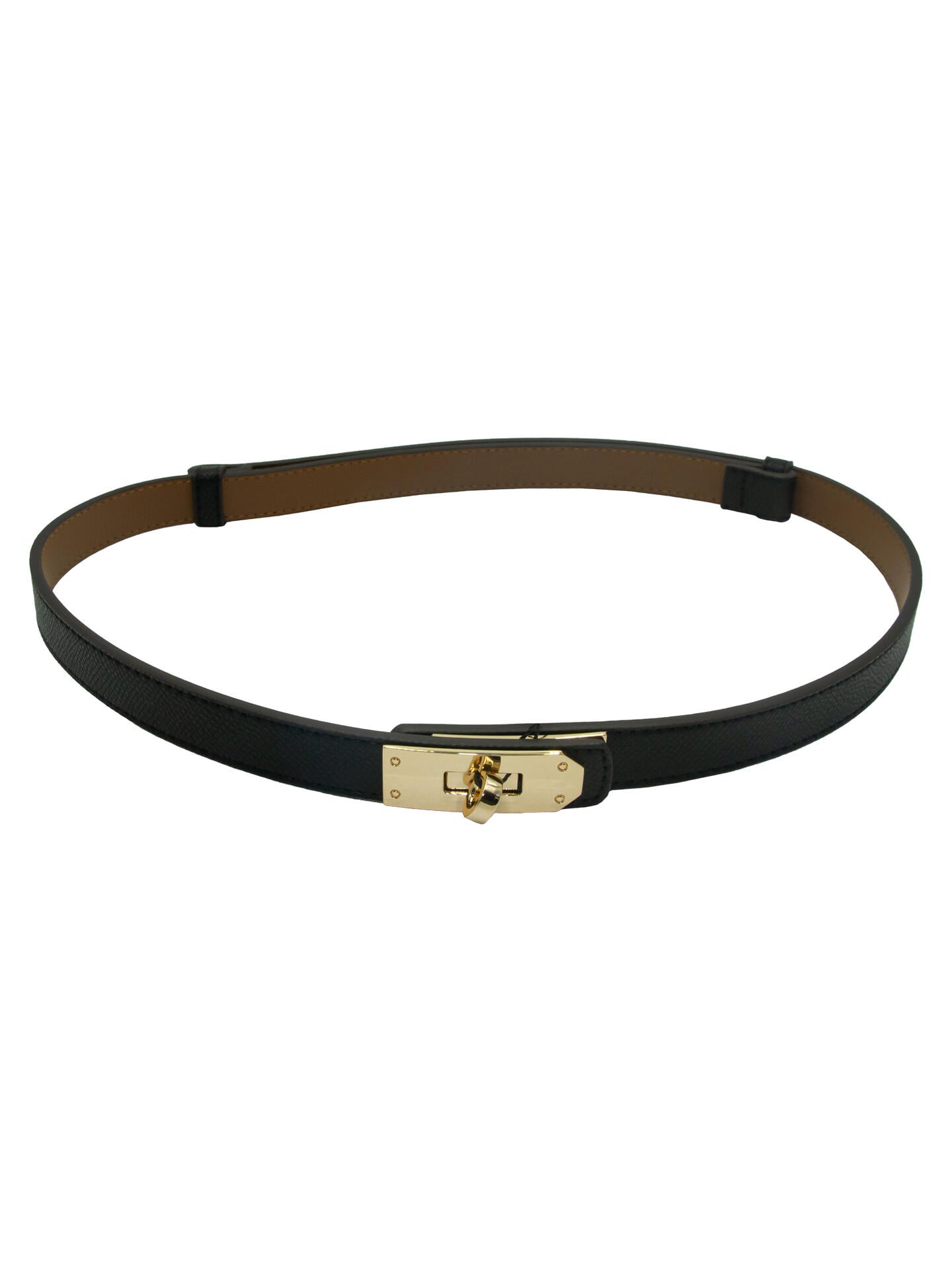 Belte 2 cm m/justerbar gullspenne Svart