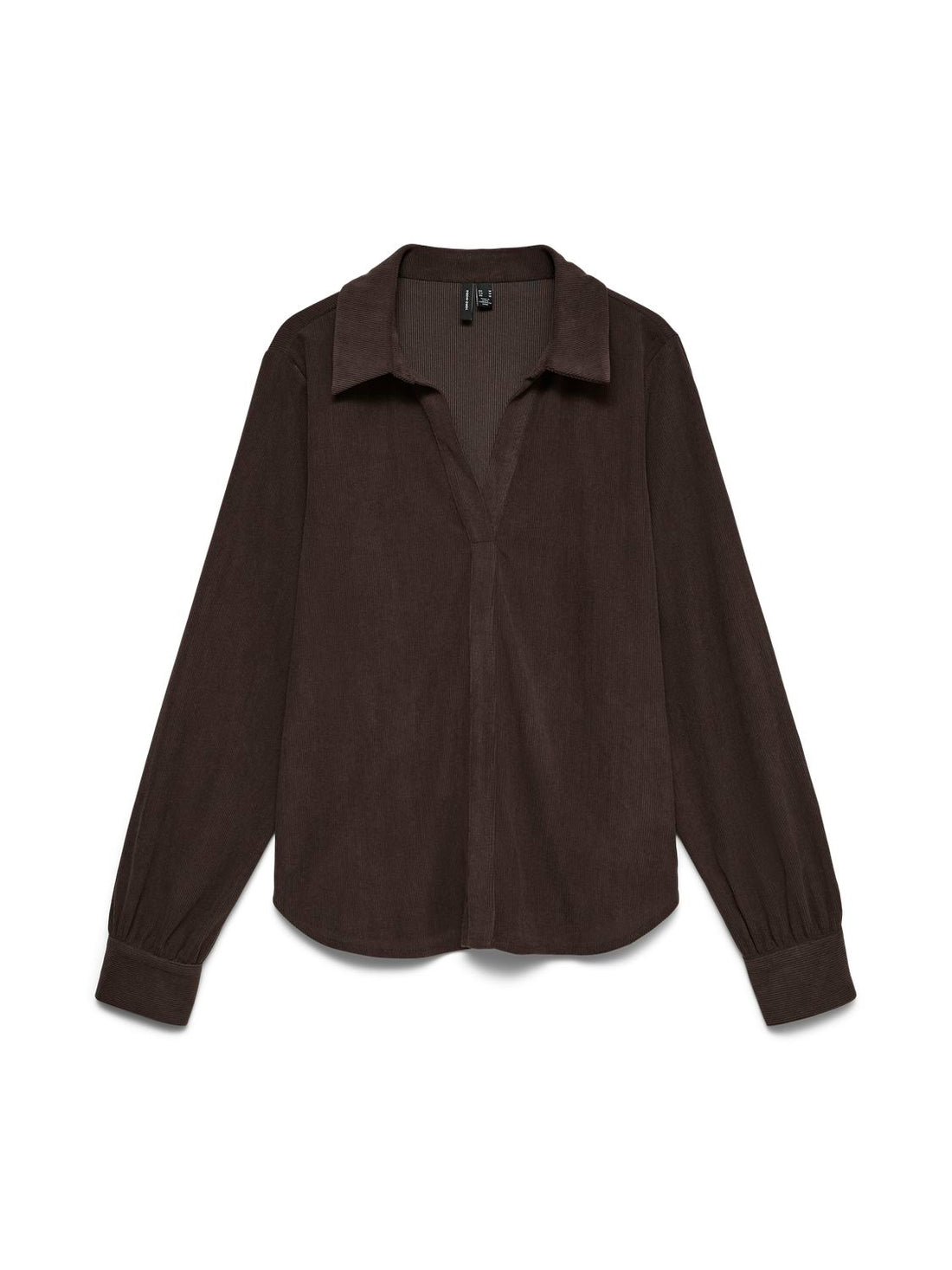 Vmelly L/s V-Neck Shirt Wvn Brun