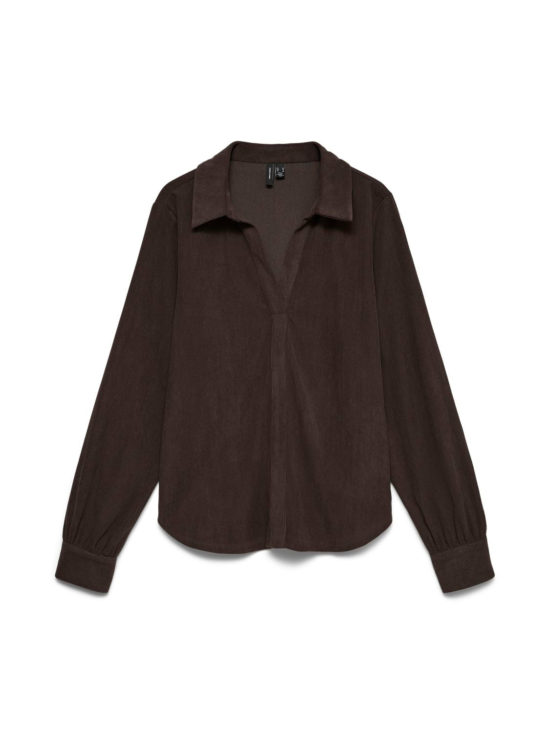 Vmelly L/s V-Neck Shirt Wvn Brun