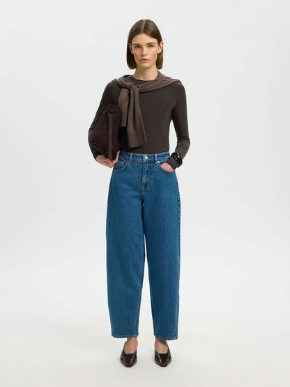 Slwmanja Ls O-Neck Noos Brun