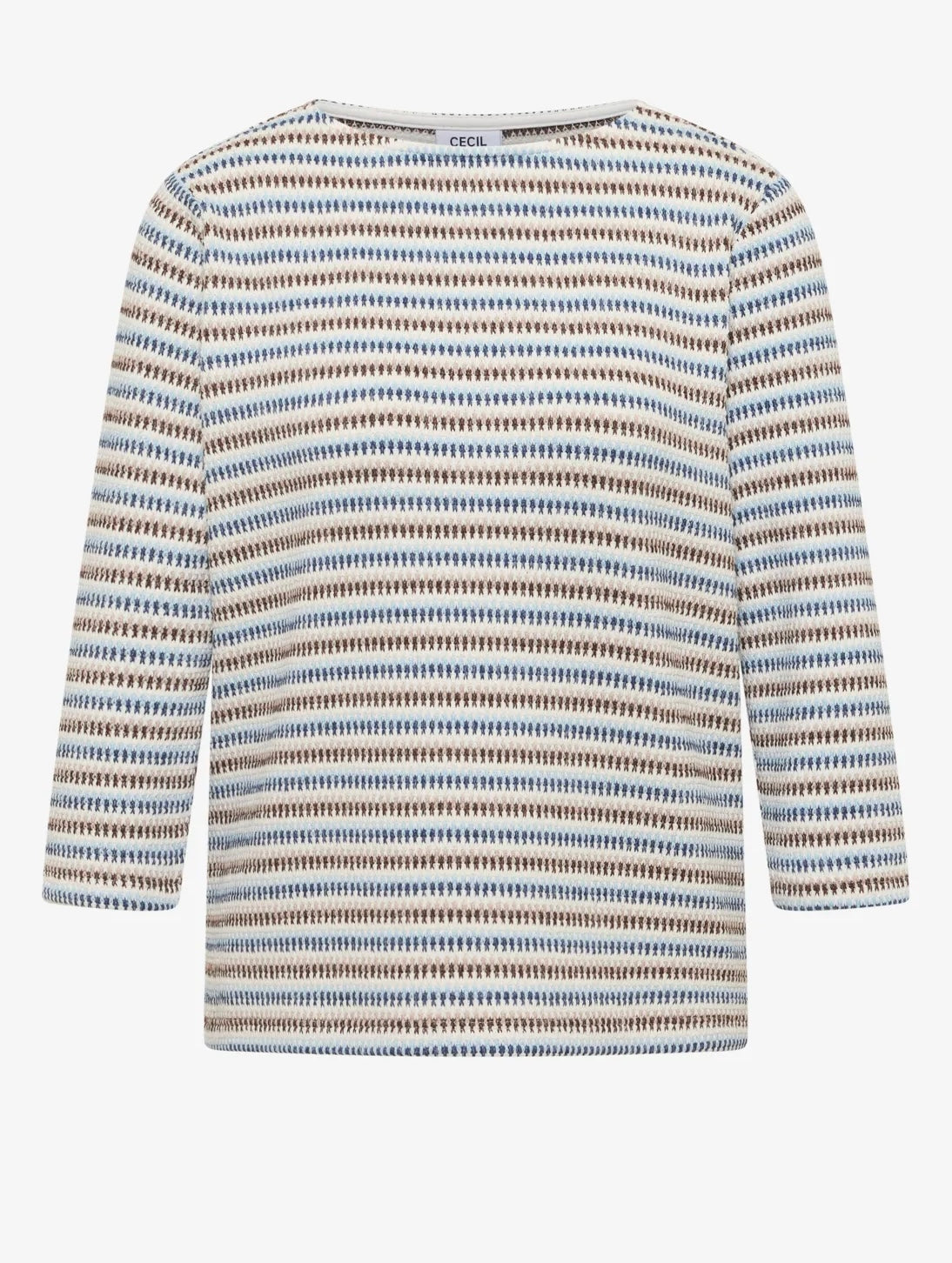 MULTI STRIPE KNIT T-SHIRT