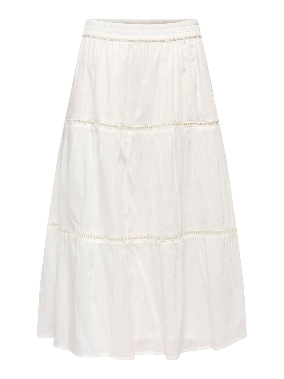 Onlisabella Long Skirt Wvn Hvit