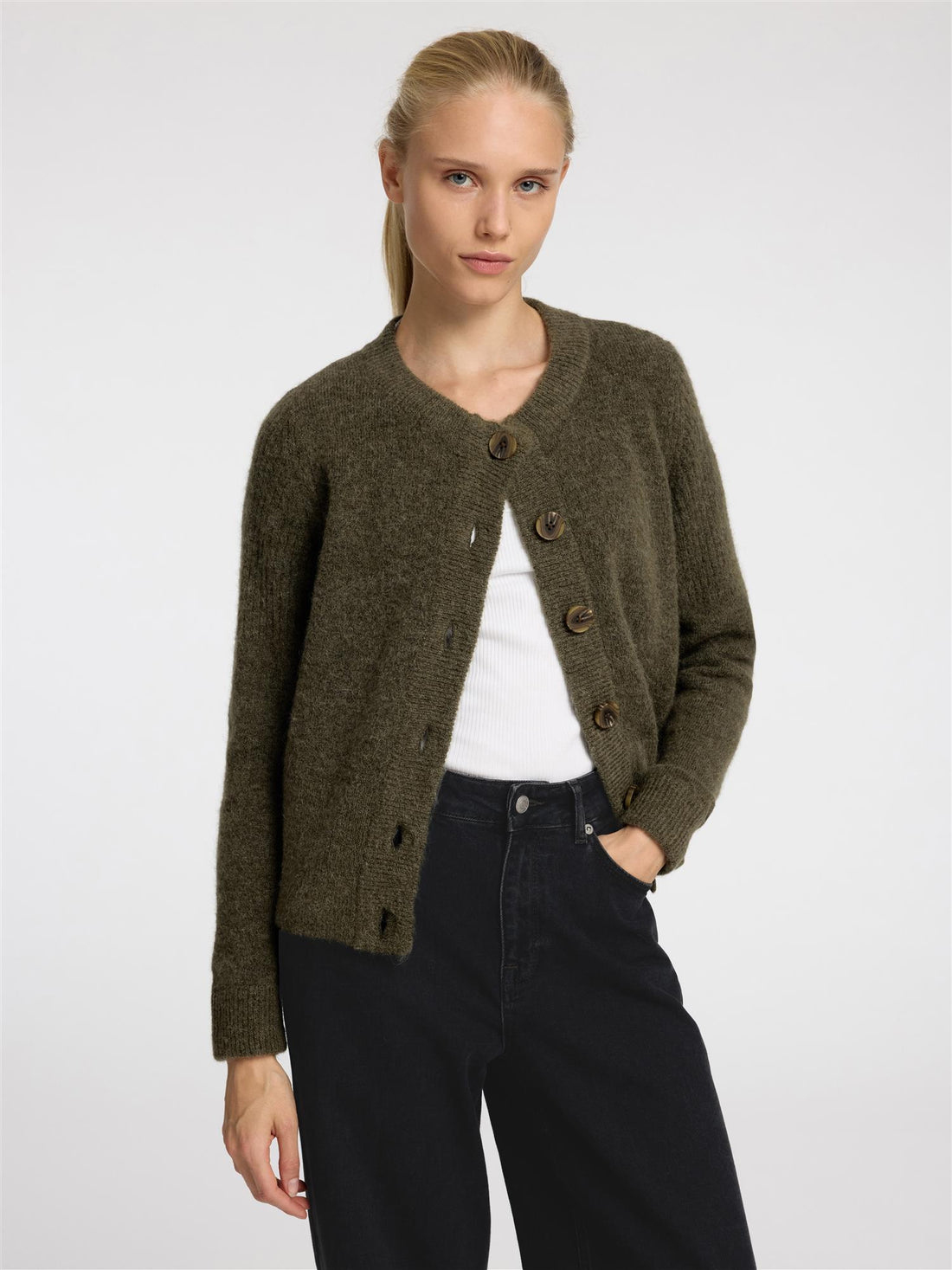 SLFSIA RAS LS KNIT CARDIGAN NOOS Kalamata